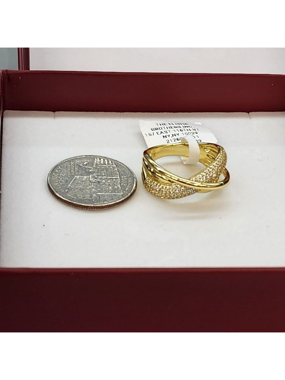 Stylish Sterling Silver 925 Crossover Design Ring Brand New